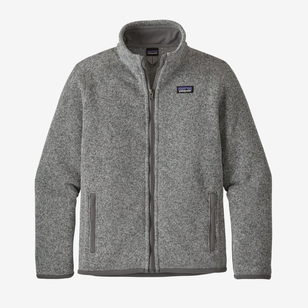 Patagonia Yourh Stonewash Gray Better Sweater Fleece Full Zip Jacket Size XL